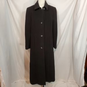 Preston & York 100% Wool Black Trench Coat